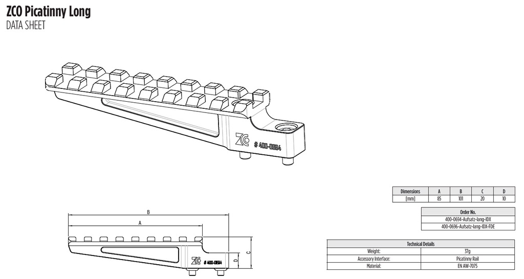 Picatinny long + short