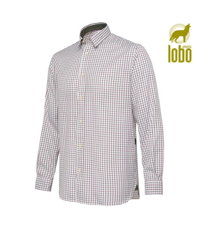CAMISA BERETTA CHARLOW LS BLANCO Y VERDE TALLA M