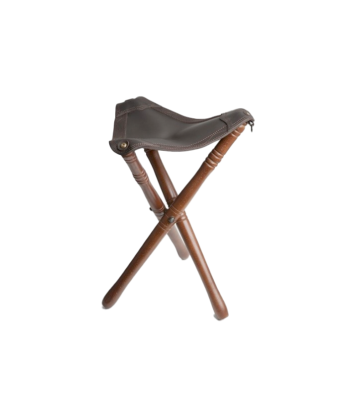 BANQUILLO EN CUERO ENGRASADO 60 CM