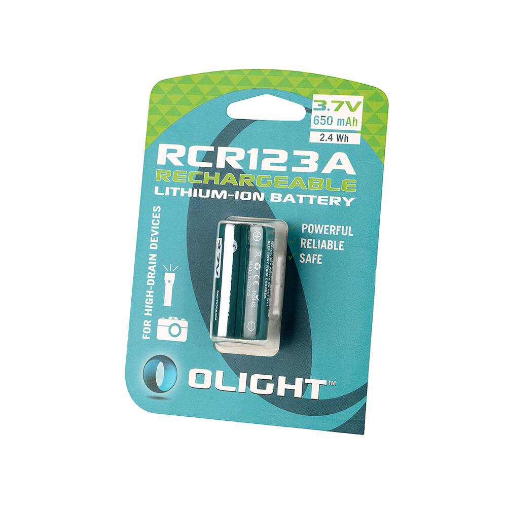 PILAS RECARGABLES OLIGHT RCR123A 3,7 V 650 MHA