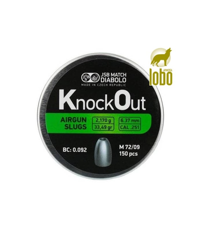 BALINES JSB KO SLUGS C/6.37  (150 UNIDADES)