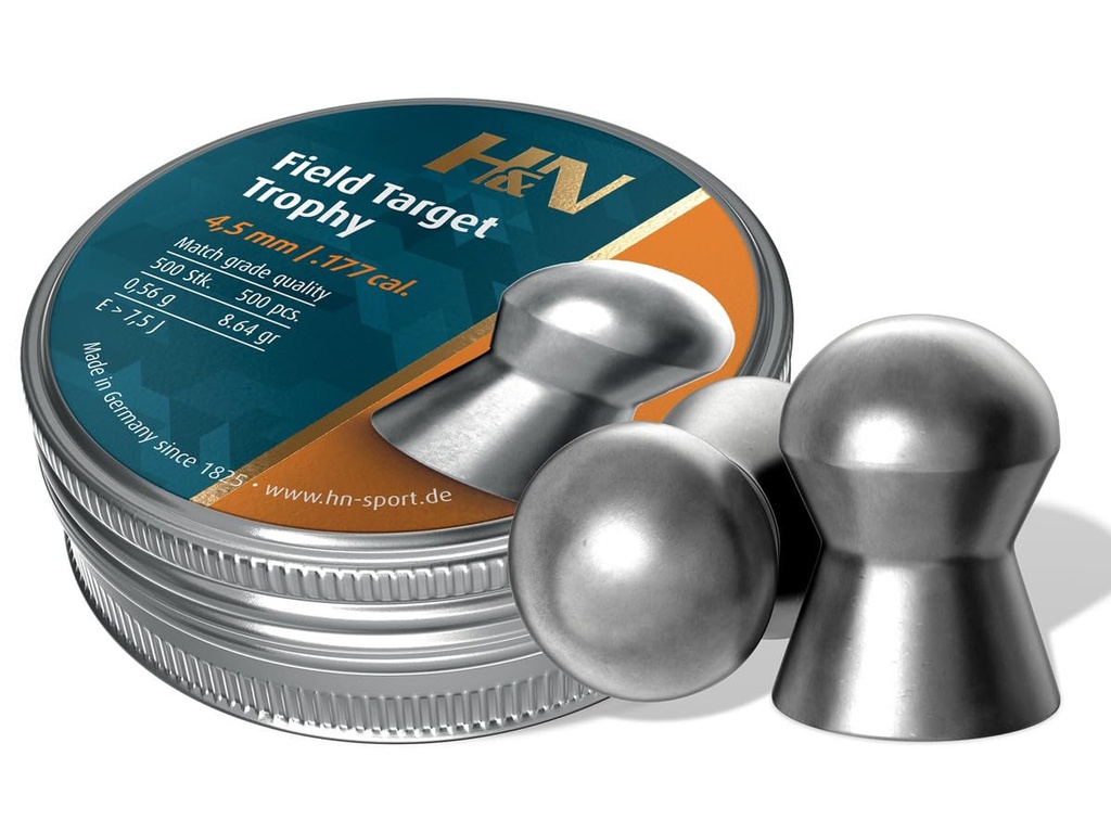 BALINES H&N FIELD TARGET TROPHY C/4,5 (CAJA DE 500)