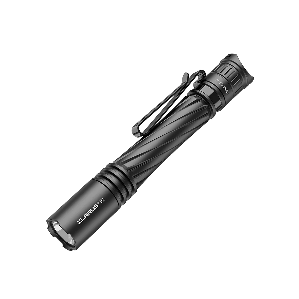 KLARUS Linterna EDC  P2 de alto rendimiento y multicombustible con 2 pilas AA