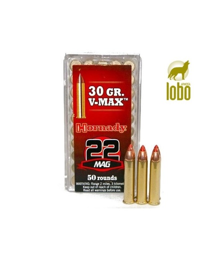[07120031] HORNADY 22 WMR VARMINT 30G V-MAX (CAJA DE 50) 