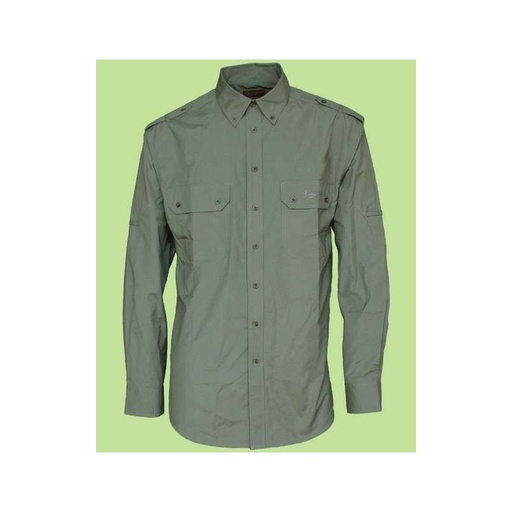 [11030331] CAMISA BENISPORT SOLID GREEN M/L TALLA XS