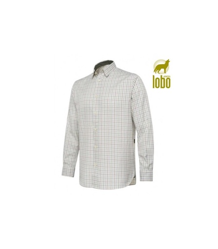 [11030455] CAMISA BERETTA CHARLOW LS MARFIL Y AZUL TALLA L