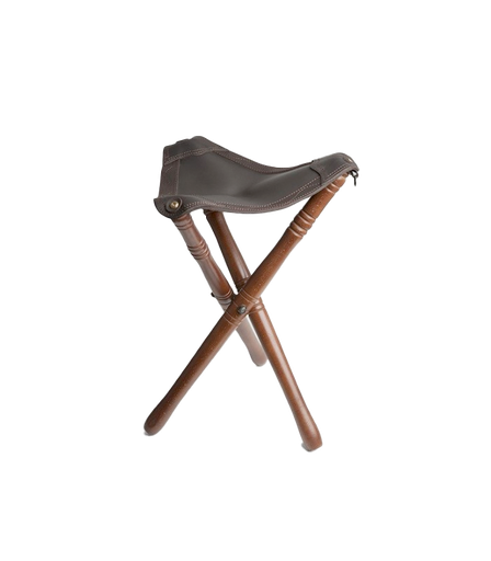 [14030009] BANQUILLO EN CUERO ENGRASADO 50 CM