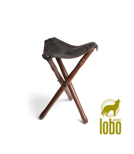 [14030009] BANQUILLO EN CUERO ENGRASADO 50 CM