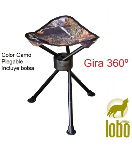 [14040003] SILLA TRIPODE GIRATORIO 360º CAMU