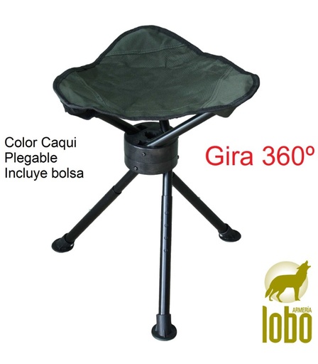 [14040004] SILLA TRIPODE GIRATORIO 360º CAQUI