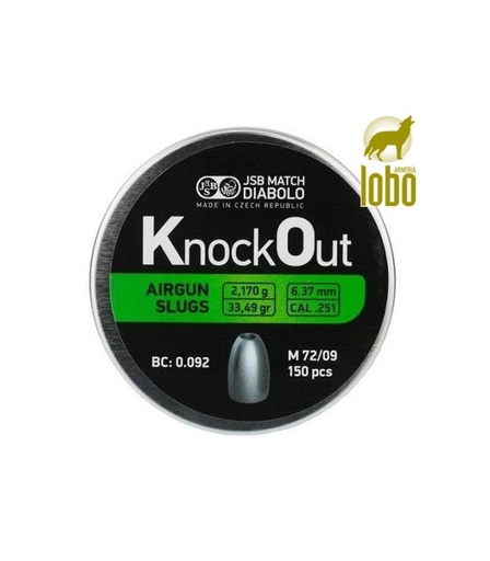 [28010090] BALINES JSB KO SLUGS C/6.37  (150 UNIDADES)